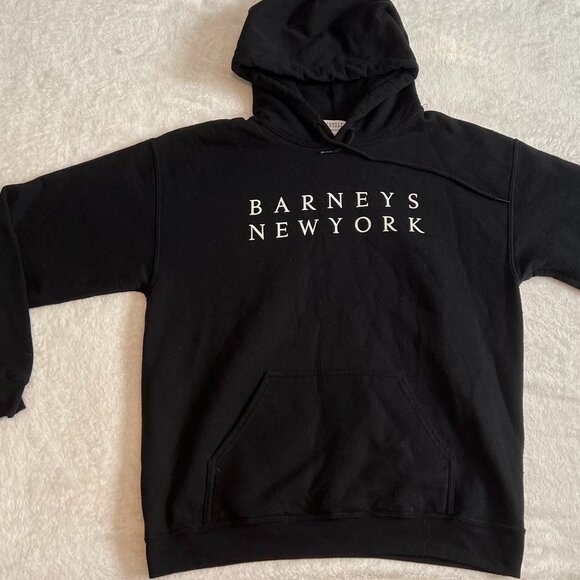 Authentic Barney's New York Black Hoodie Hooded Sweatshirt Size Small - Picture 2 of 10